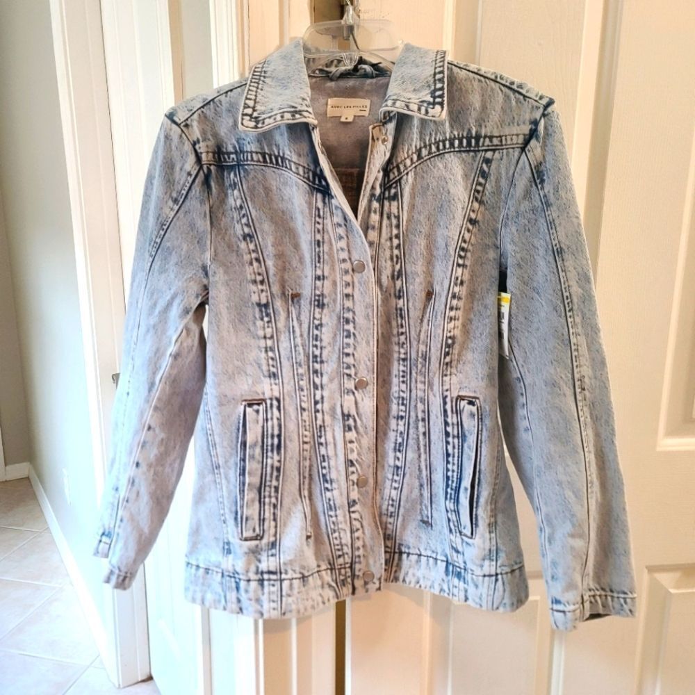 Avec Les Filles Denim Jacket Size Small NEW